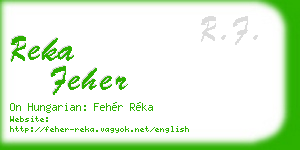reka feher business card