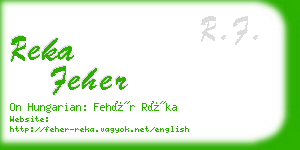 reka feher business card